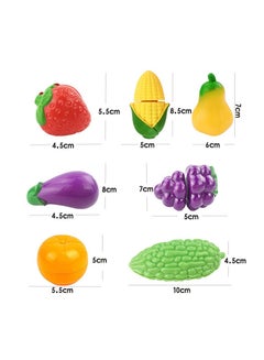 Beauenty 16- Piece Classic Cutting Vegetables And Fruit Kitchen Toy Set For Kids, 3+ Years 10x4.5x4.5cm  - Image 3