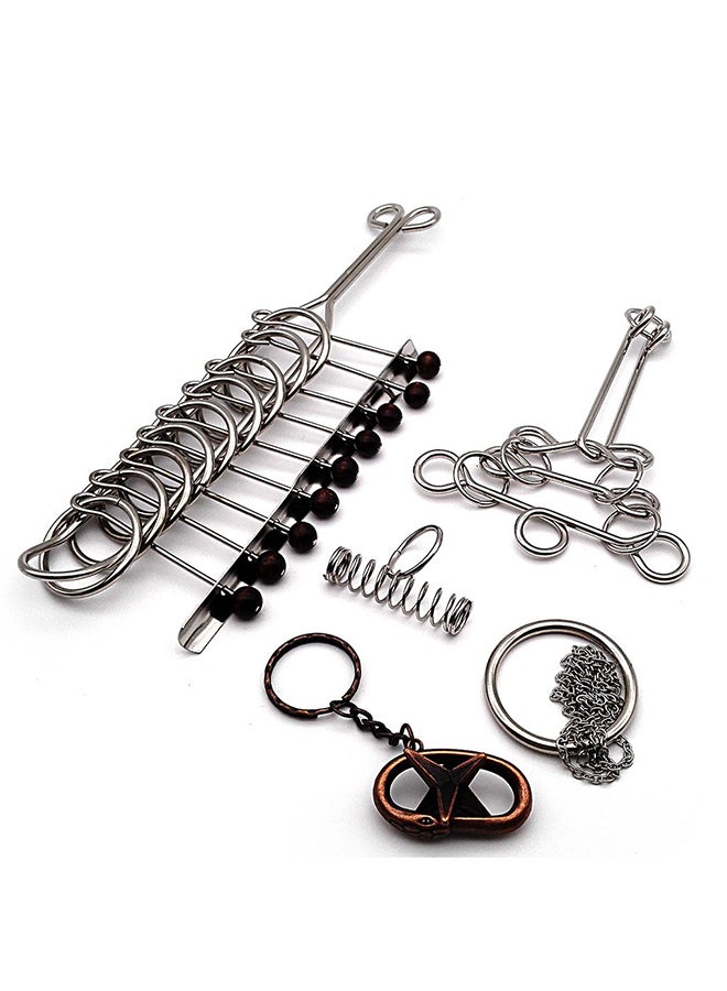 Beauenty 8-Piece Metal Wire Puzzles Trick Toy - Image 2