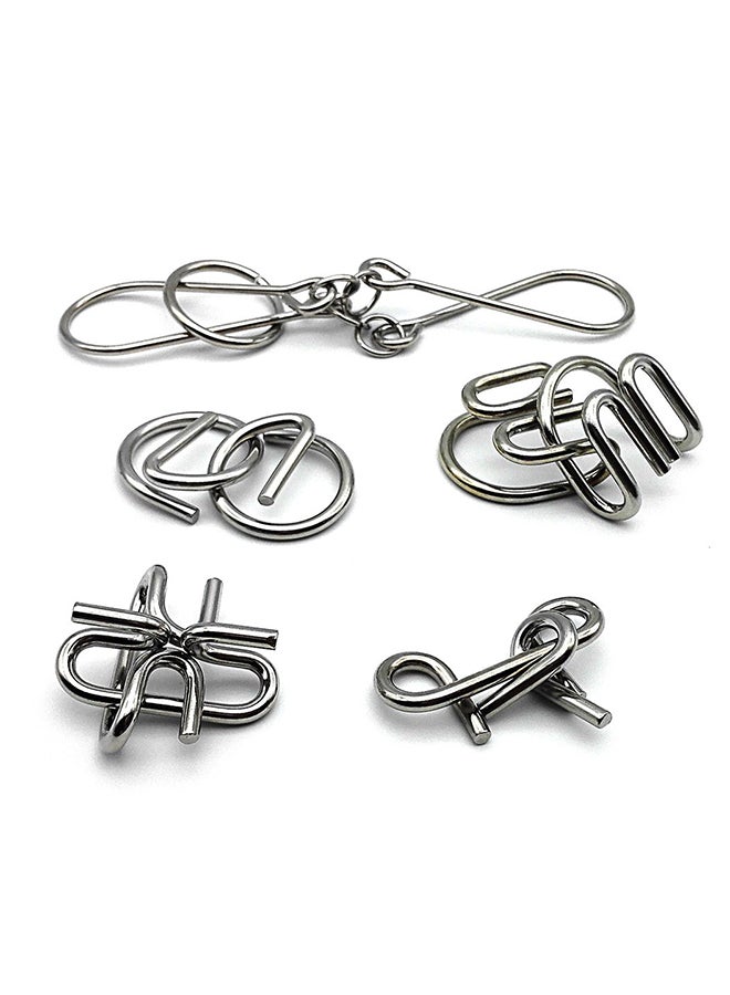 Beauenty 8-Piece Metal Wire Puzzles Trick Toy - Image 3