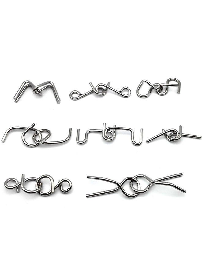 Beauenty 8-Piece Metal Wire Puzzles Trick Toy - Image 4