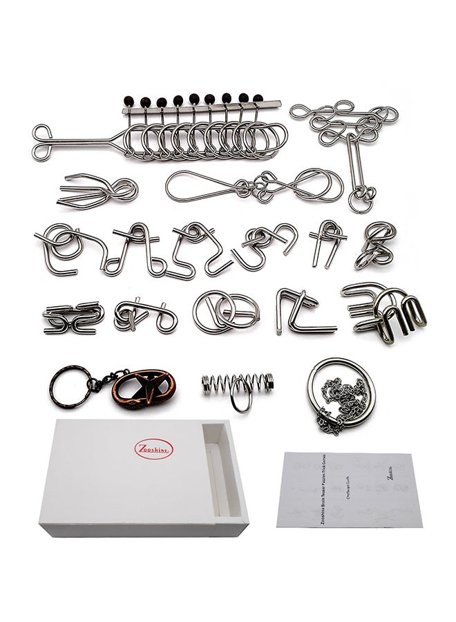 Beauenty 8-Piece Metal Wire Puzzles Trick Toy - Image 5