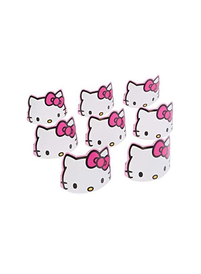 Amscan 8-Piece Hello Kitty Rainbow Paper Die-Cut Tiara Party Favors 6inch  - Image 1
