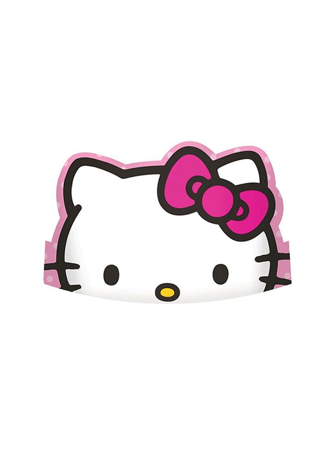 Amscan 8-Piece Hello Kitty Rainbow Paper Die-Cut Tiara Party Favors 6inch  - Image 2