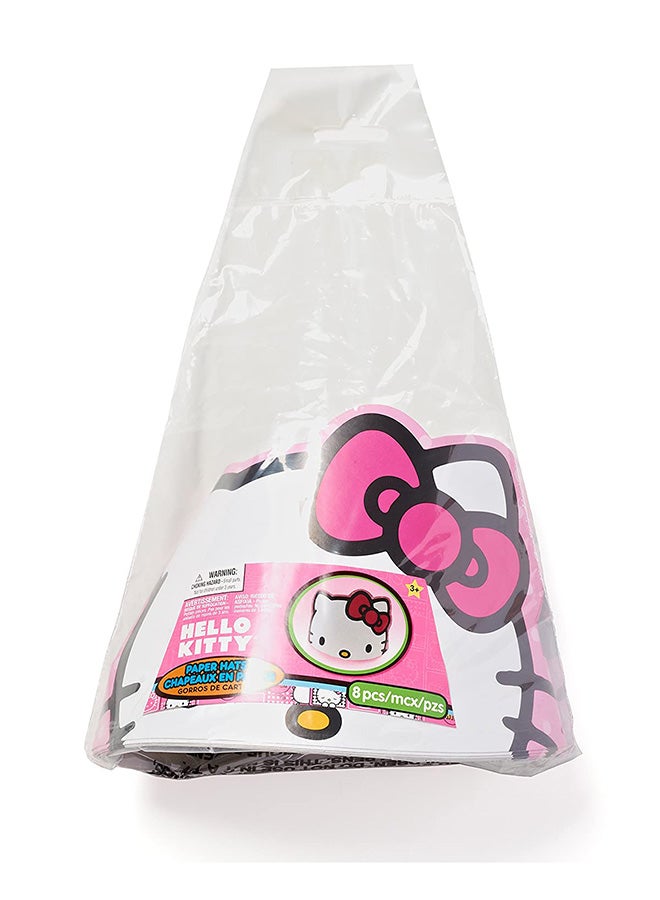 Amscan 8-Piece Hello Kitty Rainbow Paper Die-Cut Tiara Party Favors 6inch  - Image 3