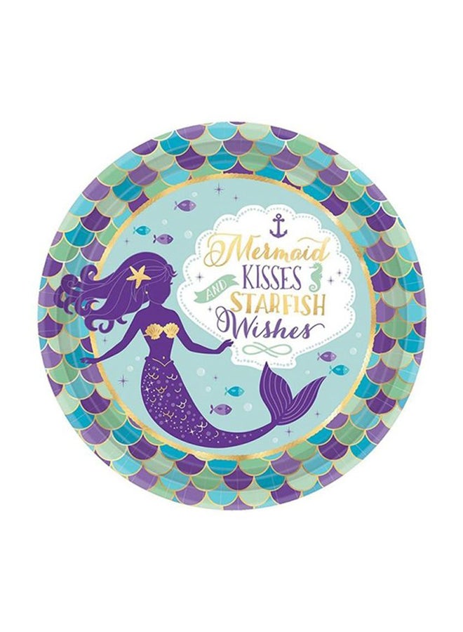 أمسكان طقم أطباق دائرية من مجموعة ميرميد ويشز مكون من 8 قطع 9بوصة - Image 1