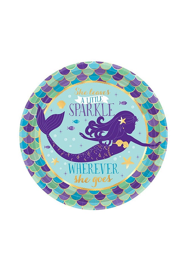 أمسكان طقم أطباق دائرية من مجموعة ميرميد ويشز مكون من 8 قطع 9بوصة - Image 2