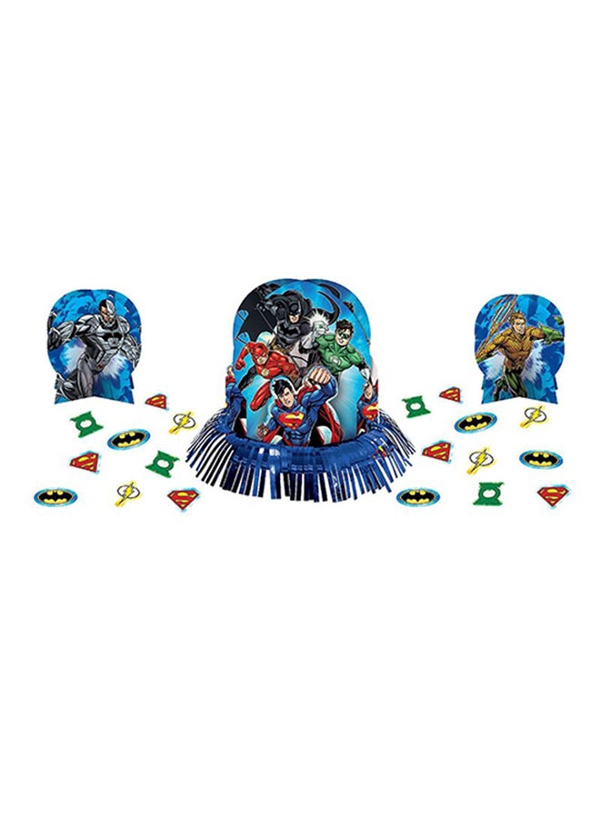Amscan 23-Piece Justice League Birthday Party Table Decorating Set Birthday Party Supplies - Image 1