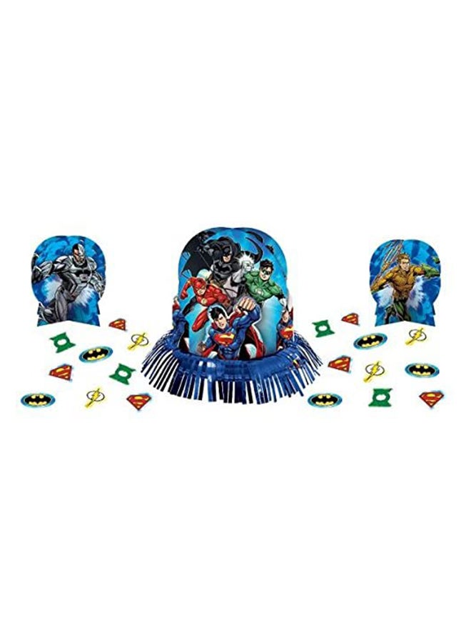 Amscan 23-Piece Justice League Birthday Party Table Decorating Set Birthday Party Supplies - Image 3