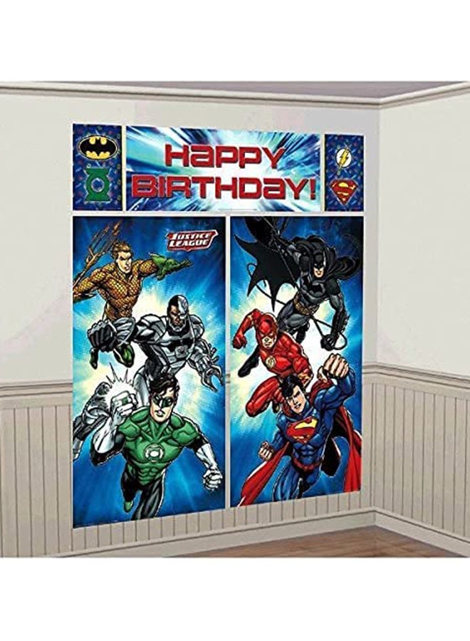 Amscan 5-Piece Justice League Printed Party Banner Set Birthday Decorations Party Supplies - Image 2