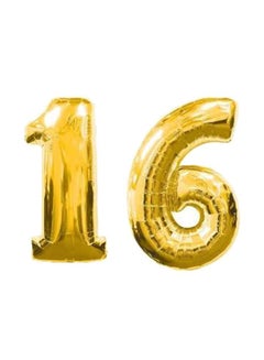 Number 16 Helium Party Balloon 16inch