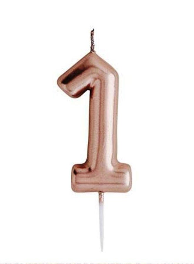 SARVAH Number-1 Gold Colour With Stick Birthday Candle  - Image 2