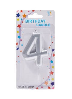 Number-4 Silver Colour With Stick Birthday Candle - v1631105351/N20168065A_1