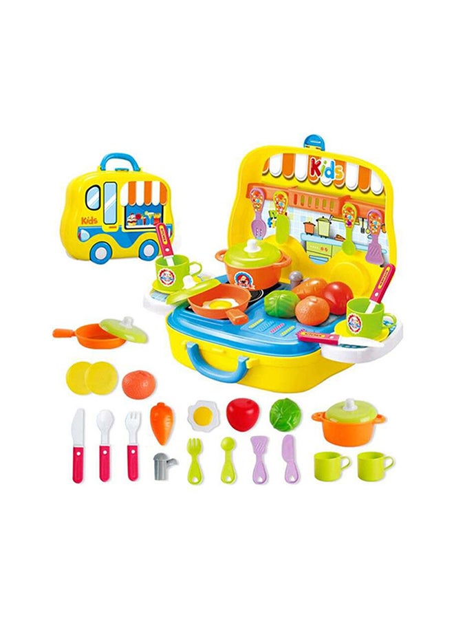 GOOTOY 26-Piece Portable Lightweight Kitchen Cook Roll Suitcase Toy Playset For Kids 28x37.5x25cm  - Image 2