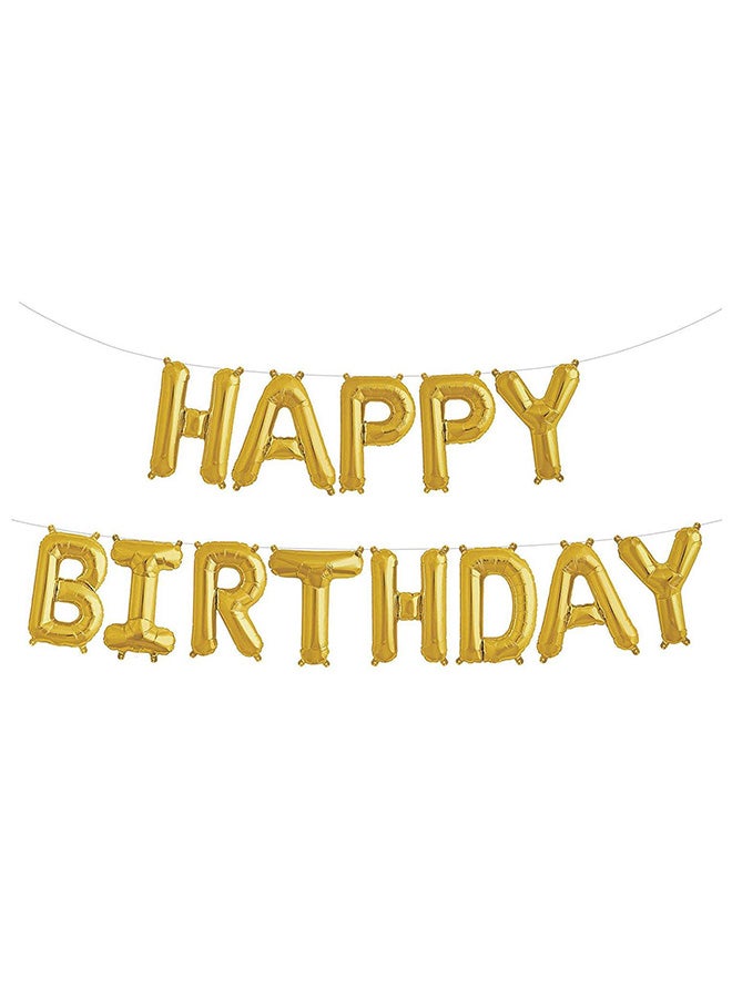 GOOTOY 13-Piece Happy Birthday Letters Foil Balloon Set 16inch - Image 1