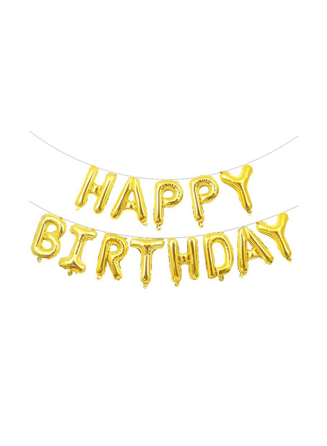 GOOTOY 13-Piece Happy Birthday Letters Foil Balloon Set 16inch - Image 3