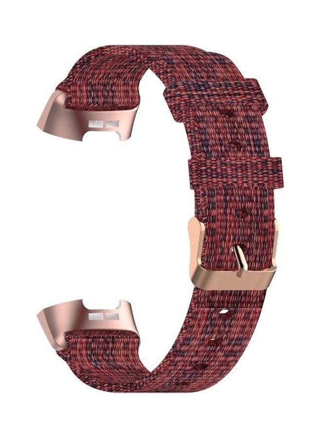 BGM Braided Nylon Replacement Band For Fitbit Charge 4/Charge 3/Charge 3 SE Red - Image 4