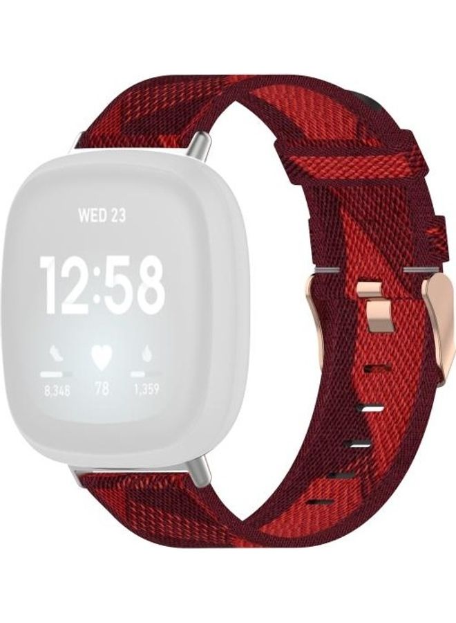 BGM Nylon Replacement Band For Fitbit Versa 3/Sense Red - Image 1