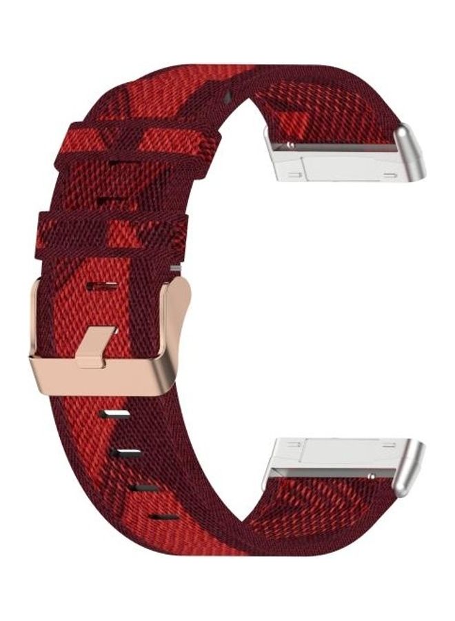 BGM Nylon Replacement Band For Fitbit Versa 3/Sense Red - Image 3