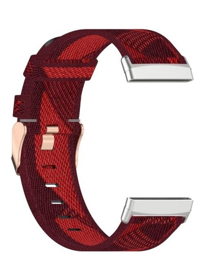 BGM Nylon Replacement Band For Fitbit Versa 3/Sense Red - Image 4