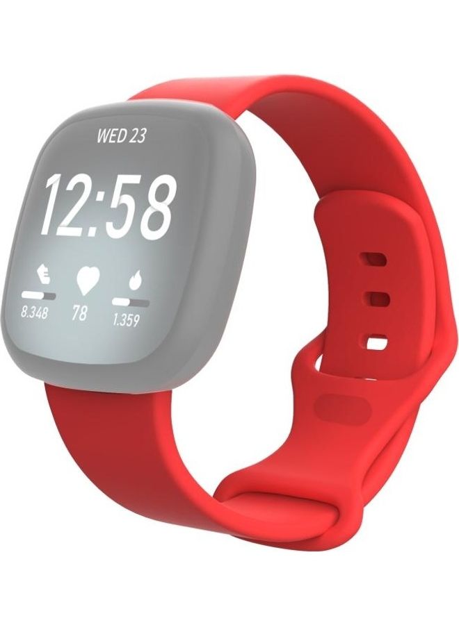 BGM Silicone Replacement Band For Fitbit Versa 3/Sense Red - Image 1
