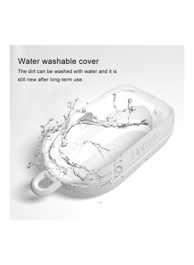 بي جي إم حافظة تخزين واقية مضادة للسقوط من السيليكون لسماعات سامسونج جالاكسي بادز أحمر/ أبيض - Image 3