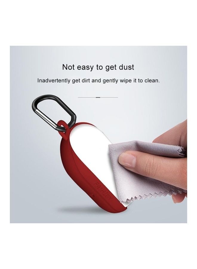 بي جي إم حافظة تخزين واقية مضادة للسقوط من السيليكون لسماعات سامسونج جالاكسي بادز أحمر/ أبيض - Image 5