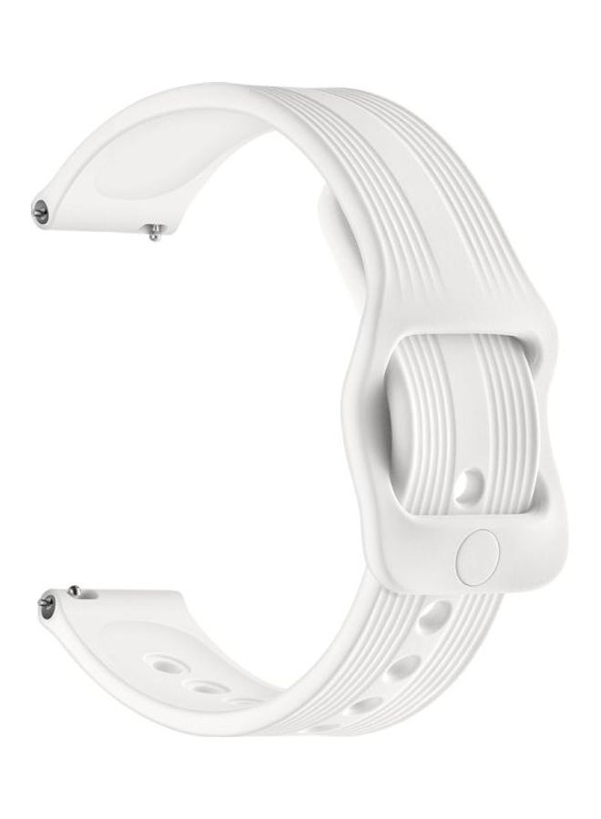 BGM Silicone Replacement Strap For Huawei Watch GT2 42mm/Galaxy Watch Active 2/Huami GTS/GTR 42mm White - Image 1