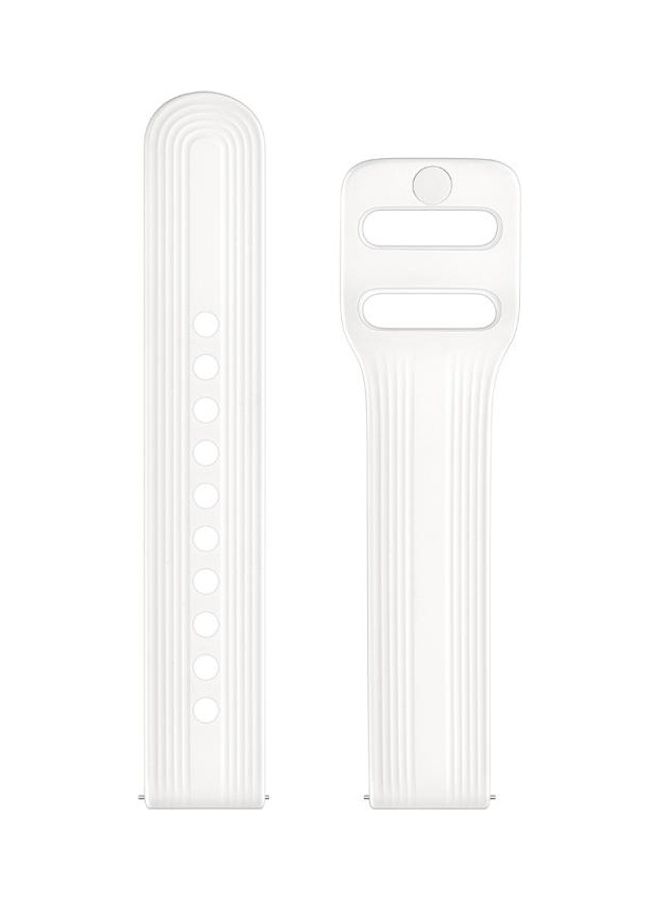 BGM Silicone Replacement Strap For Huawei Watch GT2 42mm/Galaxy Watch Active 2/Huami GTS/GTR 42mm White - Image 3