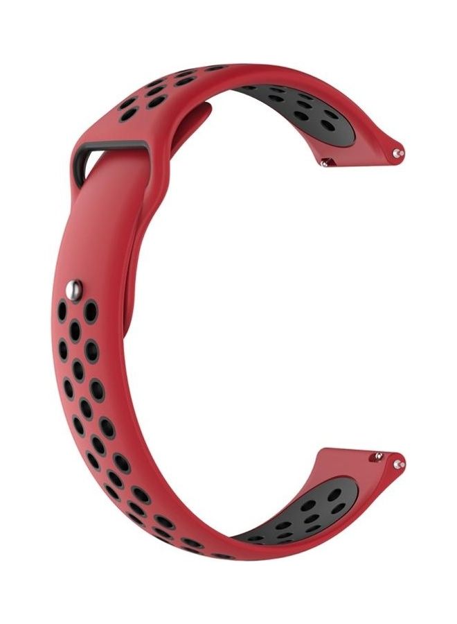 بي جي إم سوار بديل من السيليكون لساعة جارمين فيفو أكتيف 3 أحمر/أسود - Image 1