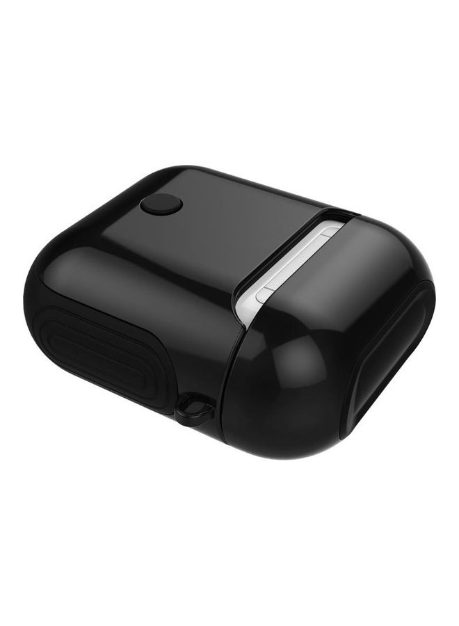 BGM - Varnished PC Bluetooth Earphones Case Anti-Lost Storage Bag For Apple AirPods 1/2 Black - Image 1
