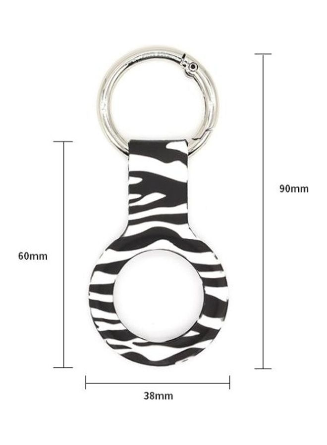 BGM - Wet Sticking Pattern Anti-Scratch Silicone Shockproof Protective Cover Case with Keychain Ring Loop For Apple AirTag Green Camouflage - Image 1