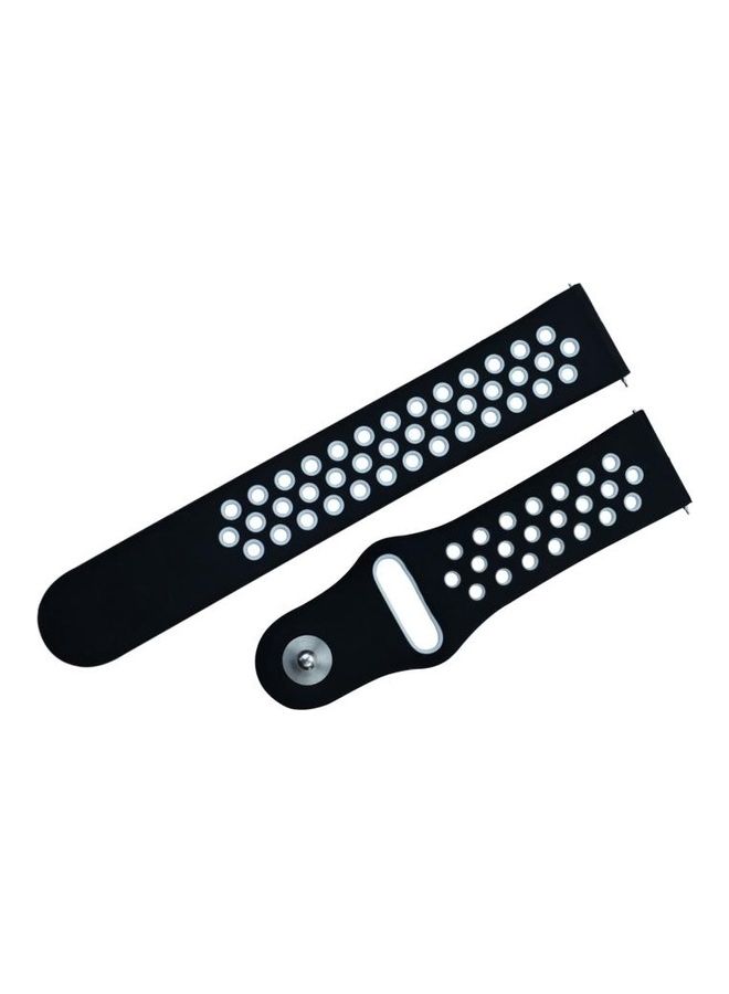 BGM Silicone Replacement Band For Fitbit Versa 3 Black/White - Image 2