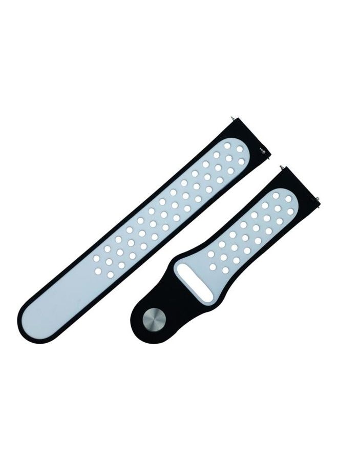 BGM Silicone Replacement Band For Fitbit Versa 3 Black/White - Image 3