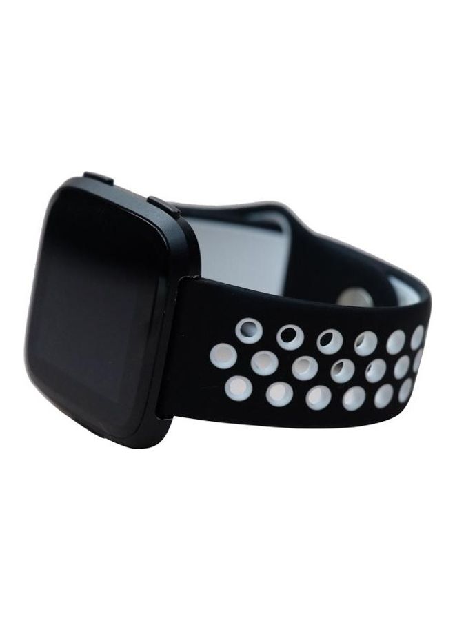 BGM Silicone Replacement Band For Fitbit Versa 3 Black/White - Image 5