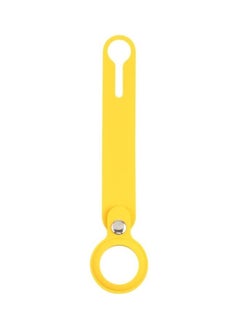 Shockproof Anti-Scratch Silicone Protective Case Cover with Hang Loop For Apple AirTag Yellow