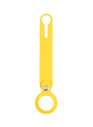 Shockproof Anti-Scratch Silicone Protective Case Cover with Hang Loop For Apple AirTag Yellow - v1631105602/N50686593A_1