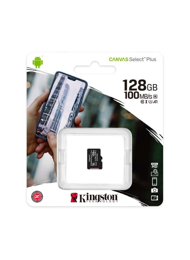 Kingston - micSDXC Canvas Select Plus 100R A1 C10 Single Pack w/o ADP 128 GB - Image 1