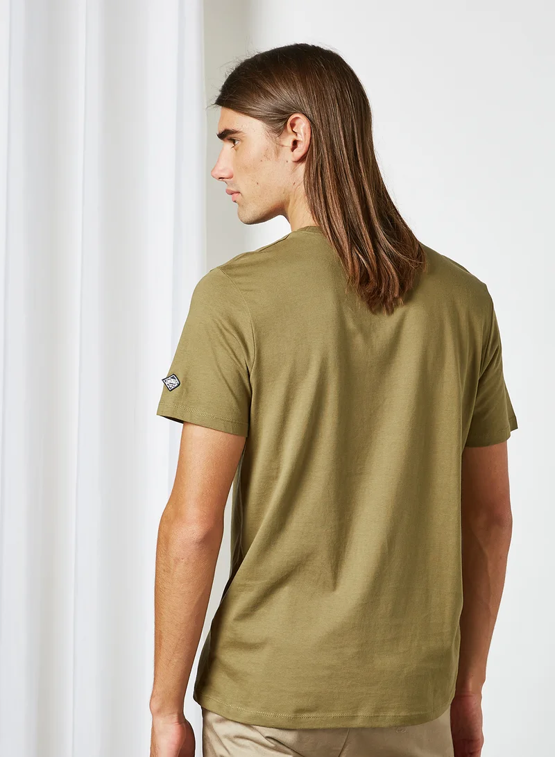 JACK & JONES Front Logo T-Shirt Olive