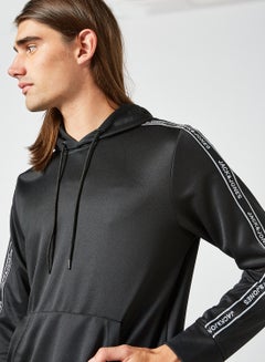 JACK & JONES Tape Sleeve Hoodie Black  - Image 4
