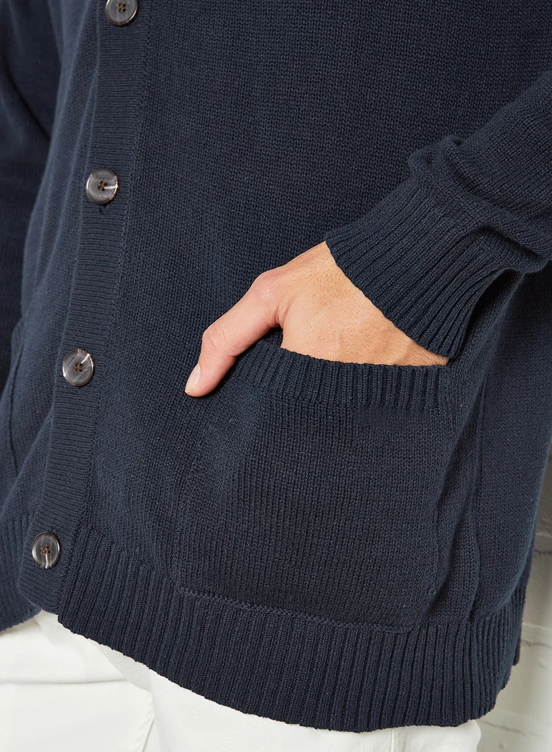 JACK & JONES V-Neck Cardigan Navy