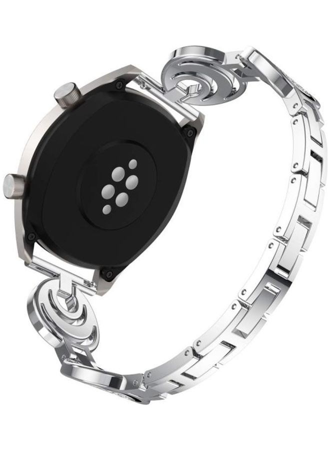 BGM Sun Moon Star Aluminum Alloy Watch Strap For Huawei GT 2e/GT 2 46mm Silver - Image 2