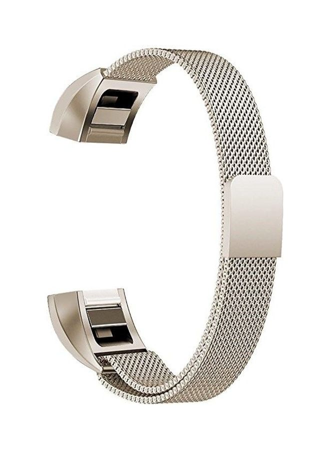 BGM Stainless Steel Magnet Wrist Strap For Fitbit Alta Champagne Gold - Image 1