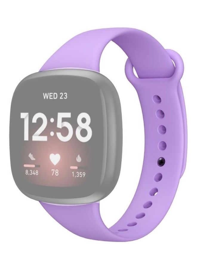 BGM Silicone Replacement Strap Watchband For Fitbit Versa 3 Purple - Image 1