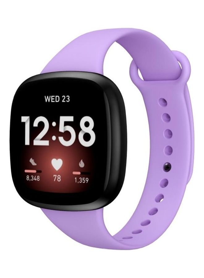 BGM Silicone Replacement Strap Watchband For Fitbit Versa 3 Purple - Image 4