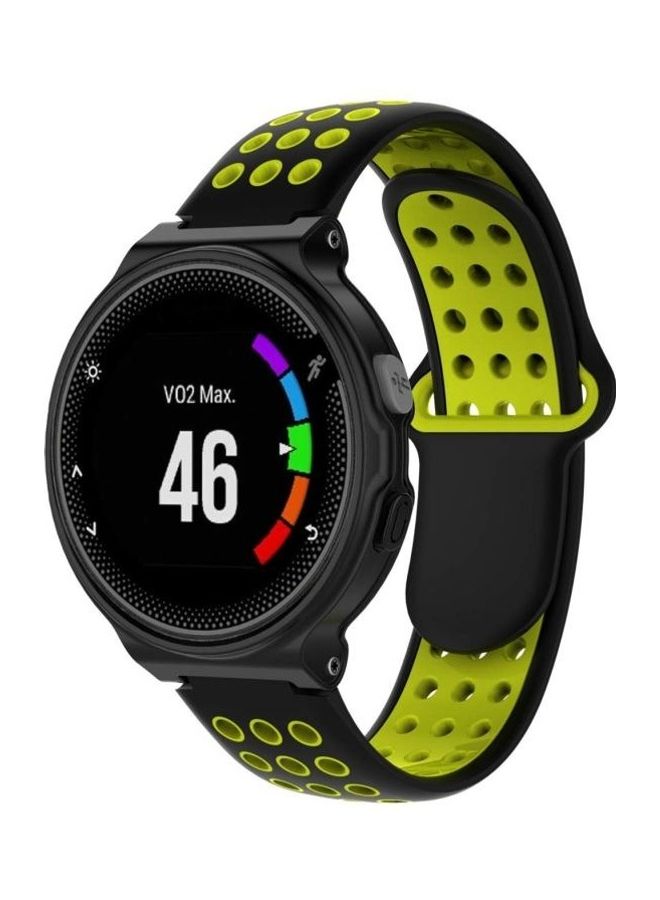 BGM Silicone Replacement Band For Garmin Forerunner 220/Approach S5/S20 With 2 Screwdrivers Black/Yellow - Image 2