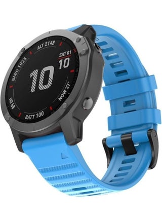 Smart Watch Quick Release Silicon Wrist Strap For Garmin Fenix 6X 26mm Sky Blue - v1631106710/N50665266A_1