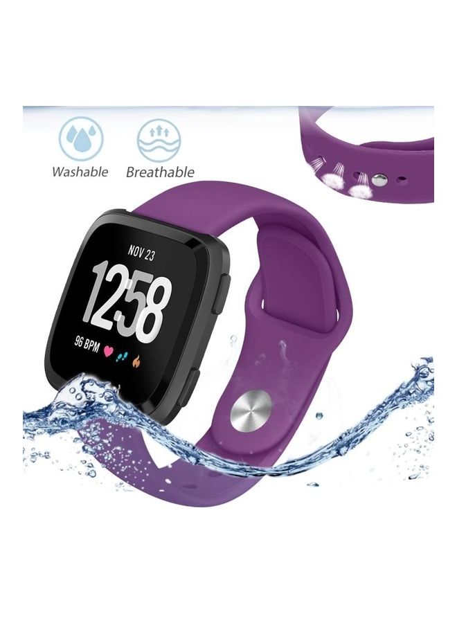 BGM Silicone Replacement Strap  For Fitbit Versa2/Fitbit Versa/Fitbit Versa Lite Purple - Image 3