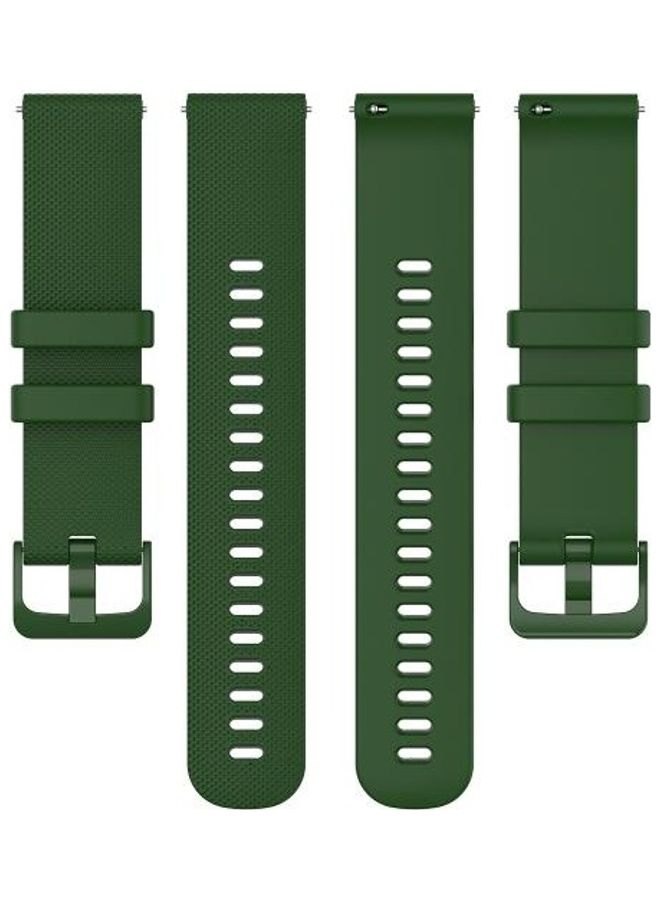 BGM Replacement Silicone Watch Band For Garmin Active Army Green - Image 3