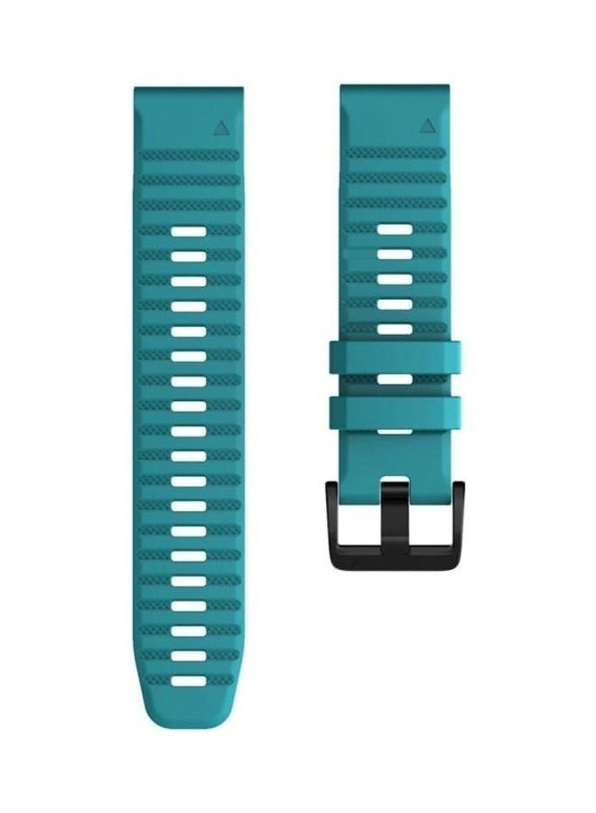 BGM Replacement Silicone Watch Band For Garmin Fenix 6 22mm Blue - Image 3