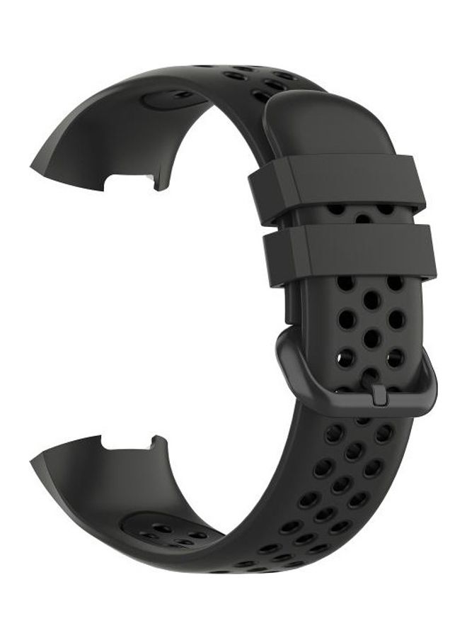 BGM Silicone Replacement Strap For Fitbit Charge 4/Charge 3/Charge 3 SE Watch Black - Image 2